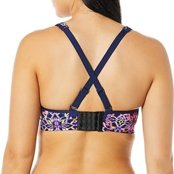 TYR Carnivale Lily Neon Multicolored Swim Bikini Top Small - Picture 2 of 12